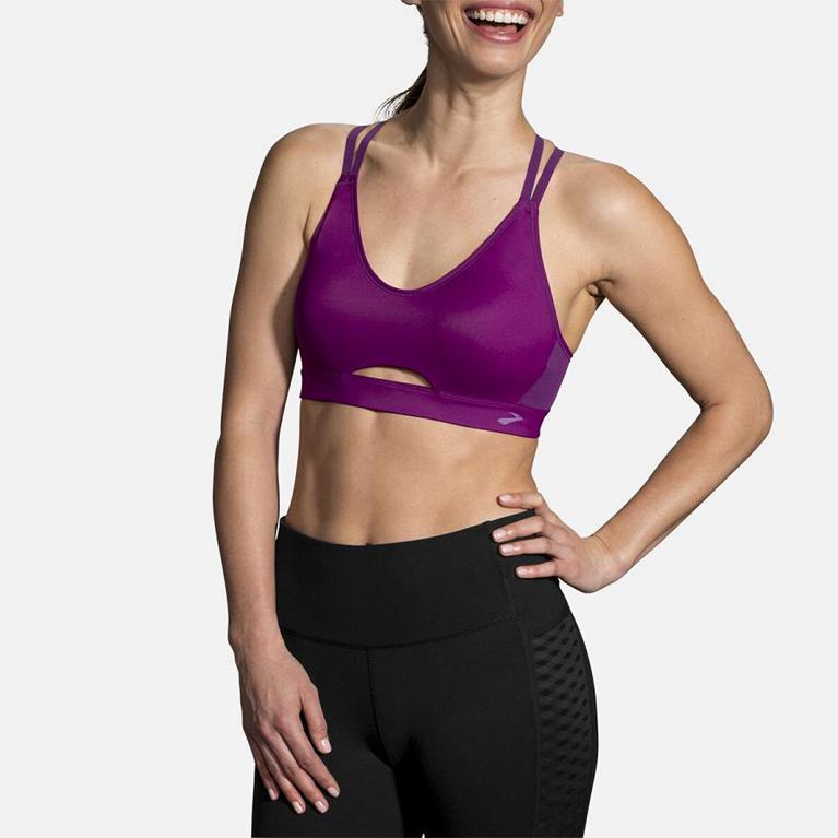 Brooks Fastforward Free - Womens Running Bra - Purple (48359UDMO)